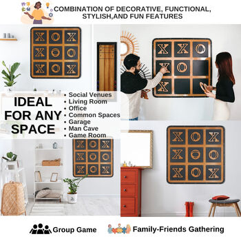 Giant Tic Tac Toe Metal Wall Game, 5 of 8
