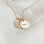 Personalised Fingerprint And Name Charm Necklace, thumbnail 1 of 7