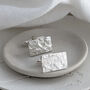 Memorial Ashes Imprint Silver Rectangle Cufflinks, thumbnail 1 of 3