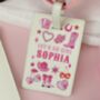 Personalised Leather Cowgirl Passport Holder And Luggage Tag, thumbnail 4 of 4