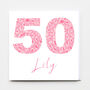 Happy Birthday Pink Leopard Age Birthday Card, thumbnail 1 of 7