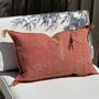 Handmade Moroccan Cactus Silk Cushion Cover, Pale Red, thumbnail 1 of 3