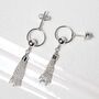 Sterling Silver Tassel Earrings, thumbnail 4 of 8