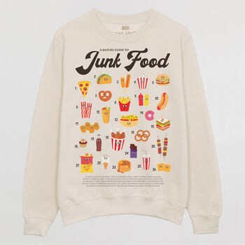 Junk Food Guide Women’s Graphic Sweatshirt, 3 of 3