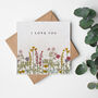 Wildflowers I Love You Plantable Seed Paper Card, thumbnail 1 of 2