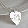 Your Own Drawing Personalised Silver Plectrum Necklace, thumbnail 1 of 4