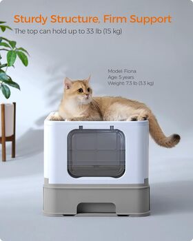 Hidden Cat Litter Box For Large Cats Anti Leaking, 4 of 12