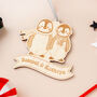 Winter Penguins Personalised Christmas Tree Decoration, thumbnail 1 of 4