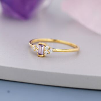 Vintage Inspired Lilac Purple Cz Ring, 5 of 12