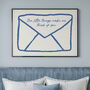 Personalised Envelope Letter Wall Art | Custom Quote Print, thumbnail 1 of 6