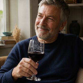 60th Birthday Gift Engraved Wine Glass, 2 of 10