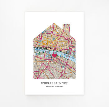 Our First Home Personalised UK Map Custom Made Print, 12 of 12