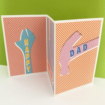 Father's Day ' Trippy Tych' Three Panel Fold Out Card, 2 of 5