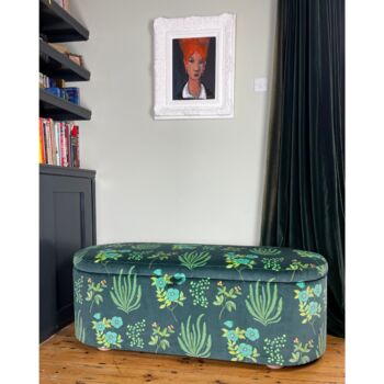 Liberty Velvet Upholstered Blanket Box, 10 of 10
