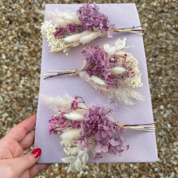 Luxury Purple Hydrangea Buttonhole, 3 of 3