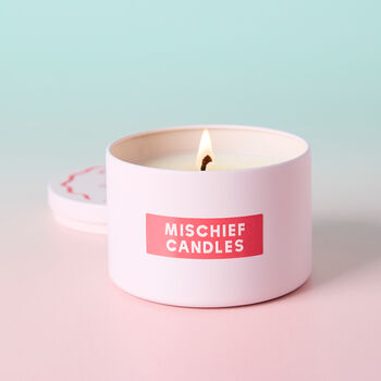 Funny Mental Health Gift Dopamine Seekers Club Pink Tin Candle, 5 of 5