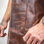 Personalised Full Grain Leather Apron With Pockets, thumbnail 5 of 9