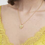 Gold Forget Me Not Heart Locket Necklace, thumbnail 2 of 9