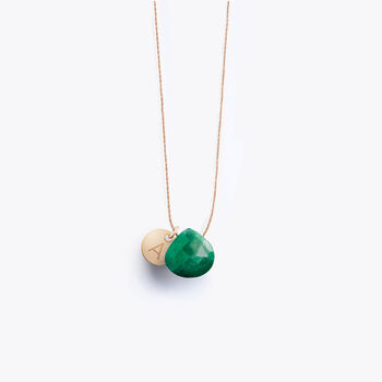 May Emerald Fine Cord Birthstone Necklace, 3 of 6