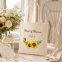 Personalised Sunflower Bridesmaid Tote Bag Gift, thumbnail 4 of 6