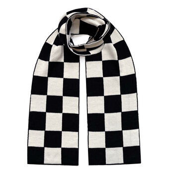 Checked Wool And Cashmere Scarf, 2 of 2