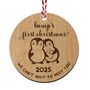 Bump's First Christmas 2025 Wooden Penguin Decoration, thumbnail 2 of 6