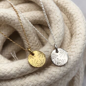 Mini Sunburst Coin Necklace, 2 of 9