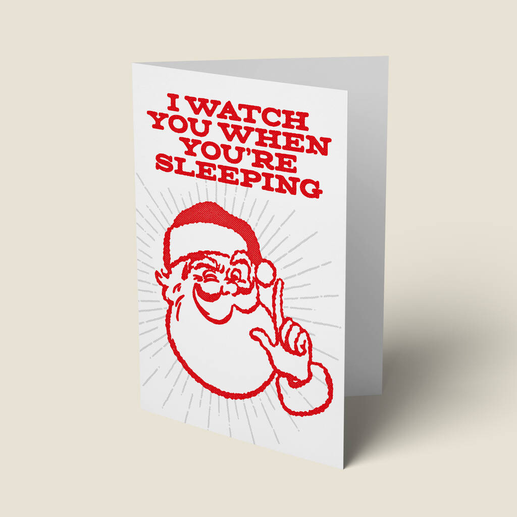 'Creepy Santa' Funny Christmas Card By Joyful Joyful ...