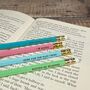 Reading Themed Engraved Pencil Set, thumbnail 1 of 5