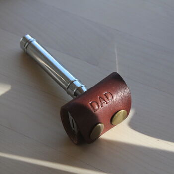Personalised Leather Razor Cover, 5 of 8