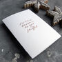 'Tis The Season To Get Stuffed Luxury Hand Foiled Card, thumbnail 4 of 4