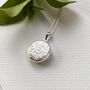 Sterling Silver Circular Floral Locket, thumbnail 2 of 8