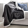 Personalised Pearl Wedding Anniversary Charcoal Throw, thumbnail 1 of 3