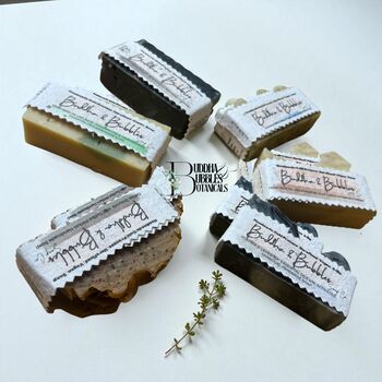 Gift Box Six Small Bar Handmade Artisan Soaps With Seed Paper Eco Gift, 12 of 12