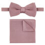 Wedding Handmade Knitted Bow Tie In Dusty Pink, thumbnail 5 of 6