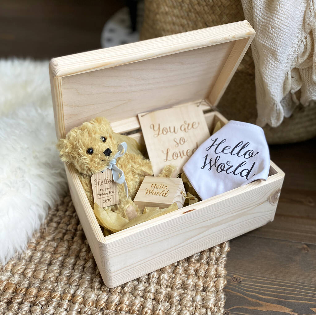Personalised Leafy Baby Gift Set By modo creative notonthehighstreet com