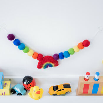 Rainbow Felt Ball Garland, 2 of 5