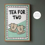 Tea For Two Print Three Colour Options, thumbnail 1 of 11