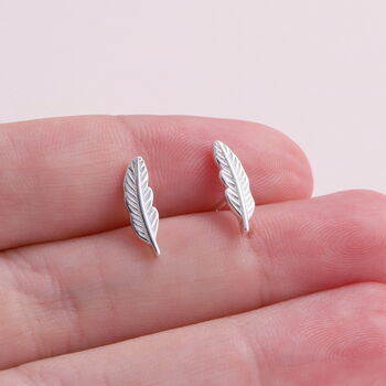 Gift Bag Sterling Silver Soul Sister Feather Earrings, 7 of 7