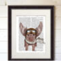 Flying Pig With Wings Book Print, Framed Or Unframed, thumbnail 3 of 6