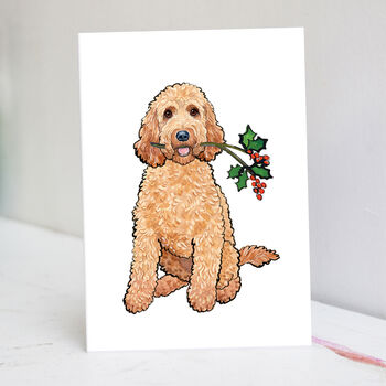 Ruby Red Cockapoo Christmas Card, 3 of 7
