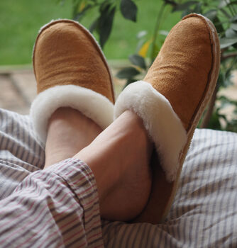 Personalised Handmade Sheepskin Slippers, 3 of 6