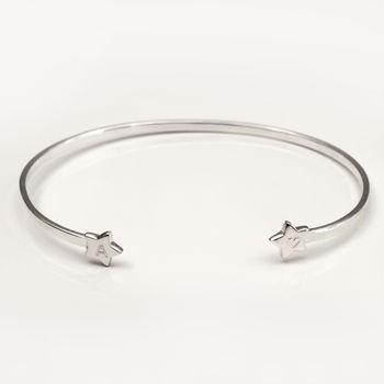 Personalised Sterling Silver Open Bangle, 2 of 5