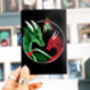 Dragon Mistletoe Christmas Card, thumbnail 1 of 6
