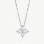 Gold Or Silver Moissanite Flower Necklace, thumbnail 4 of 5