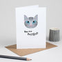 Cat Valentine's Card 'You Are Purrrfect', thumbnail 4 of 5