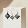 Matching Earrings And Necklace Stripey Diamond Set, thumbnail 1 of 12