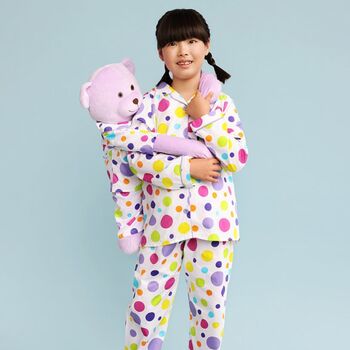 Bubbles Hug Me Girls Pyjama Set With Matching Mega Size Teddy Bear, 2 of 6
