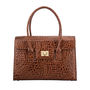 Ladies Luxury Leather Business Bag 'Fabia Croco', thumbnail 3 of 9
