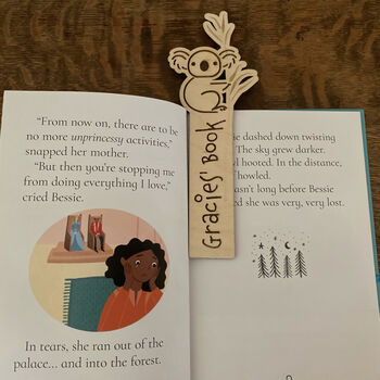 Personalised Wooden Koala Bookmark For Book Lovers, 4 of 4
